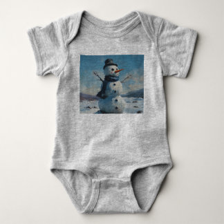 Body bonhomme de neige Noël enfants un morceau festif