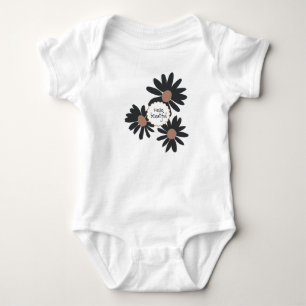 Body Bonjour Belle Fleurs de marguerite rose noire