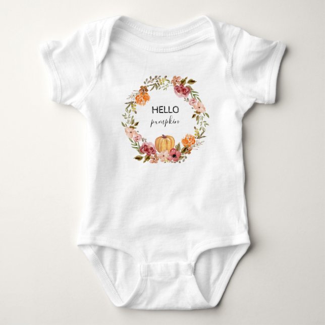Body Bonjour Citrouille Baby Bodysuit Baby shower d'aut (Devant)