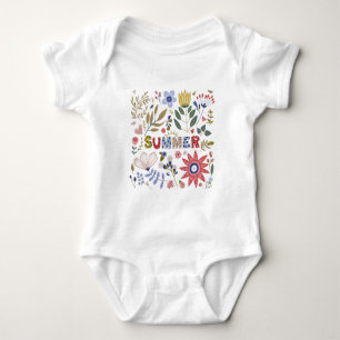 Body Bonjour École, Bonjour Été Et Fleurs T-shirt