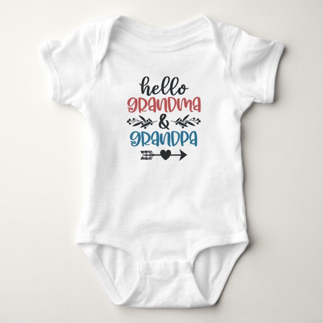 Body Bonjour grand-mère et grand-père Faire-part de gro (Devant)