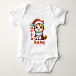 Body Bonjour Noël - Chat de Noël mignon en costume Père