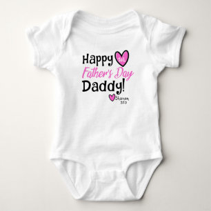 Body Bonne 1ère Fête des pères papa Nom personnalisé An
