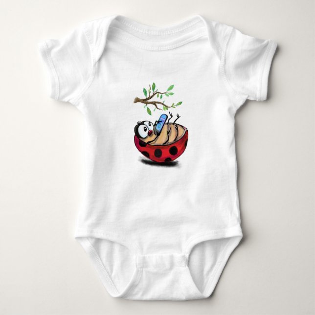 Body Bonne Ladybug Funny Baby Bodysuit personnalisable (Devant)