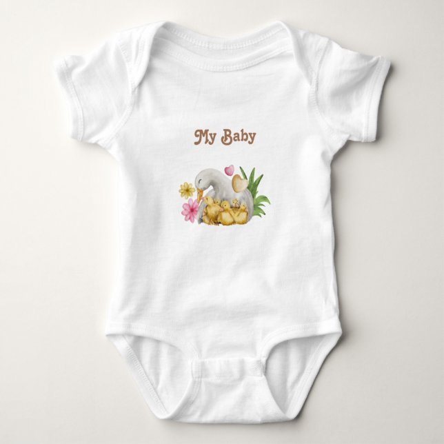Body Bonne maman Canard et Canard Aquarelle Coeurs mign (Devant)