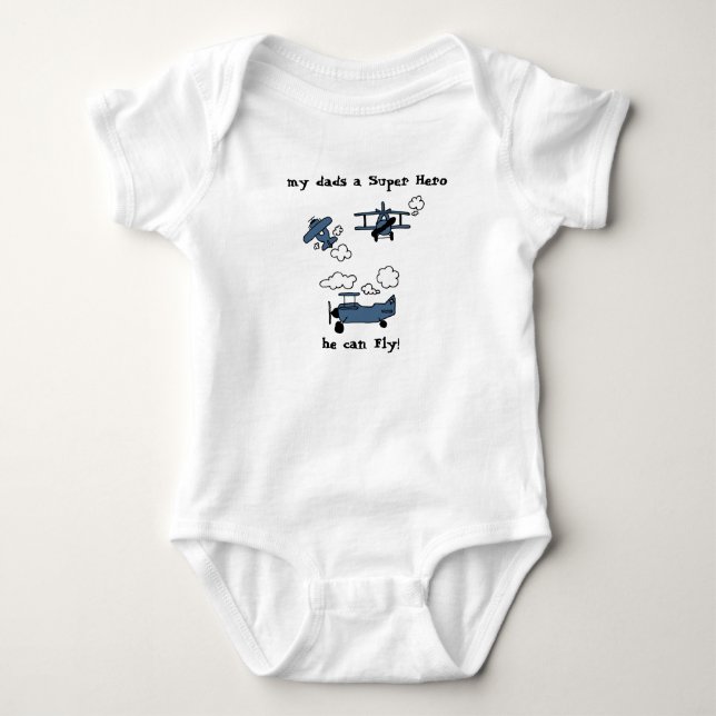 Body Bonne nuit Bye Bi-Planes Super Hero Baby Bodysuit (Devant)