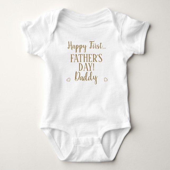 Body Bonne première Fête des pères Daddy Typography Gol (Devant)