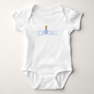 Body Bougie bleue unique 1er anniversaire