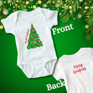 Body Boule de chien Pug Silhouette Arbre de Noël Rouge