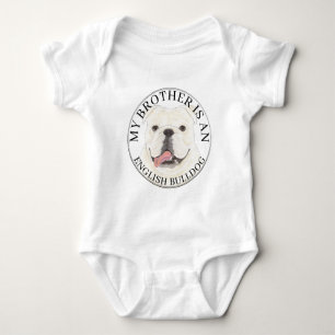 Body Bouledogue anglais blanc personnalisé