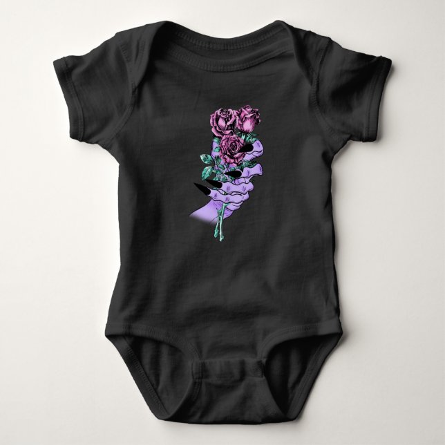 Body Bouquet gothique Bodysuit bébé (Devant)