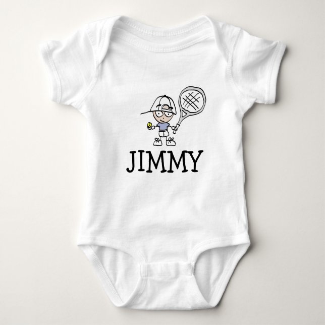 Body Boys baby bodysuit avec joli dessin de tennis (Devant)