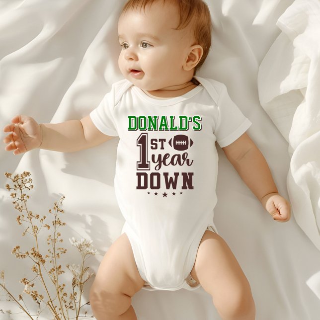 Body Boy's Football First Year Down 1st Birthday (Créateur téléchargé)
