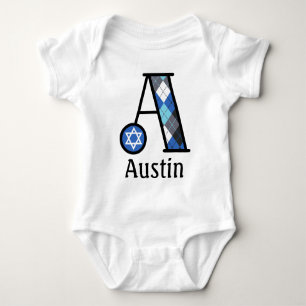 Body Boy's Star of David Hanoukka Bodysuit monogramme A