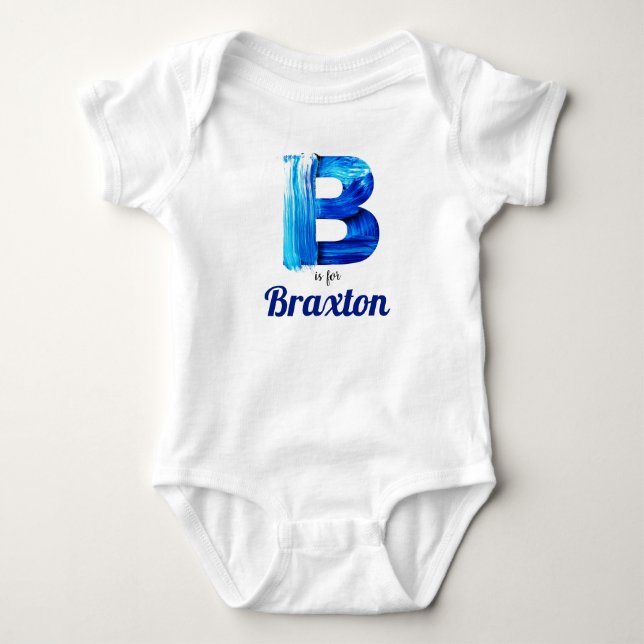 Body Braxton Nom Reveillez Lettre Boy Blue Paint Nouvea (Devant)