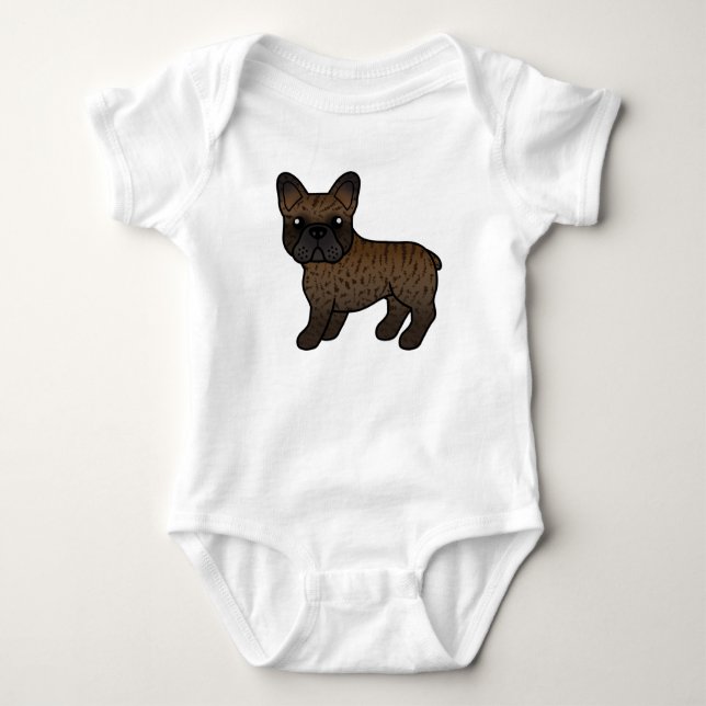 Body Brindle French Bulldog mignon chien de dessin (Devant)