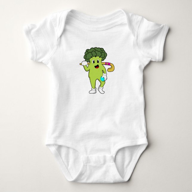Body Broccoli à Hockey avec chauve-souris de hockey (Devant)