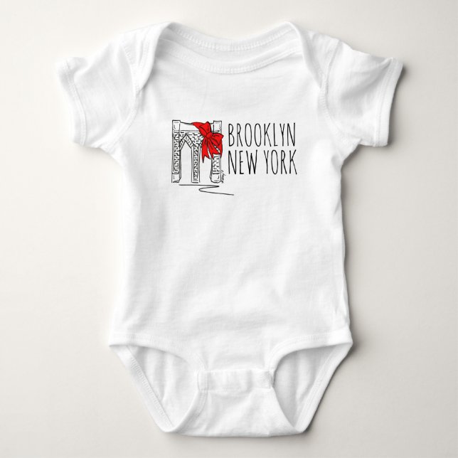 Body Brooklyn Bridge New York City NYC Christmas Bow (Devant)