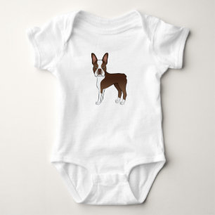 Body Brown Boston Terrier Adorable dessin de chien de d
