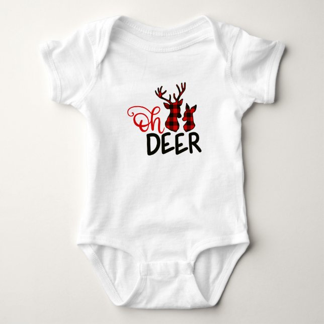 Body Buffalo Plaid Oh Deer T-Shirt (Devant)