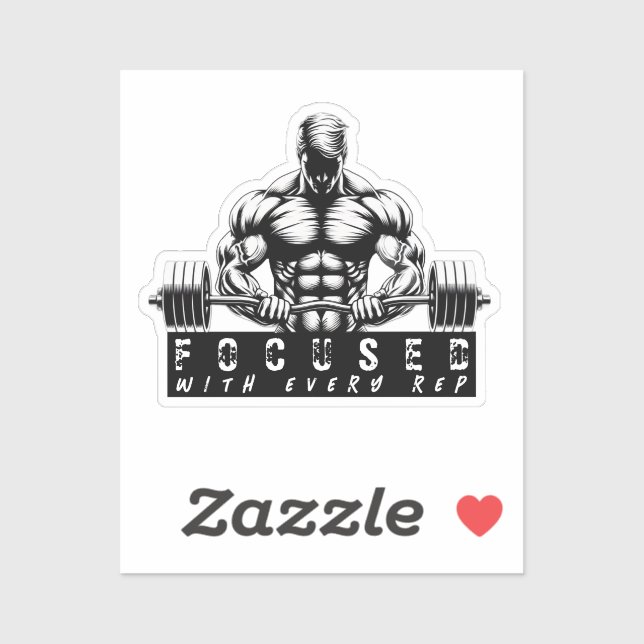 Body Builder-Fitness Aufkleber (Blatt)