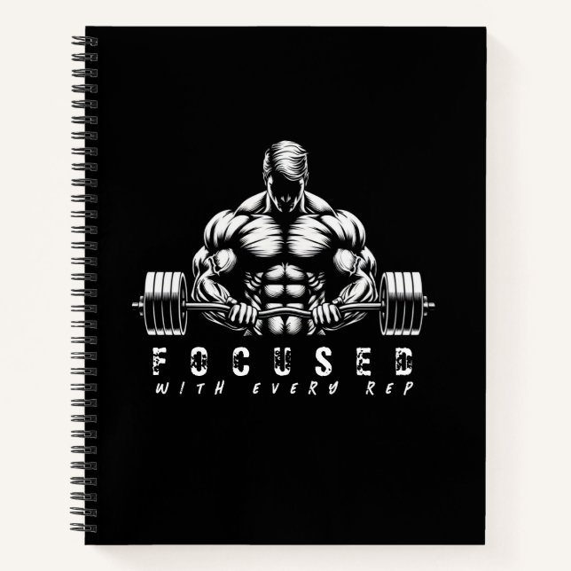 Body Builder-Fitness Notizbuch (Vorderseite)