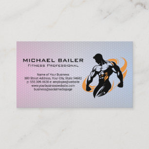 Body Builder mit Silhouette Visitenkarte