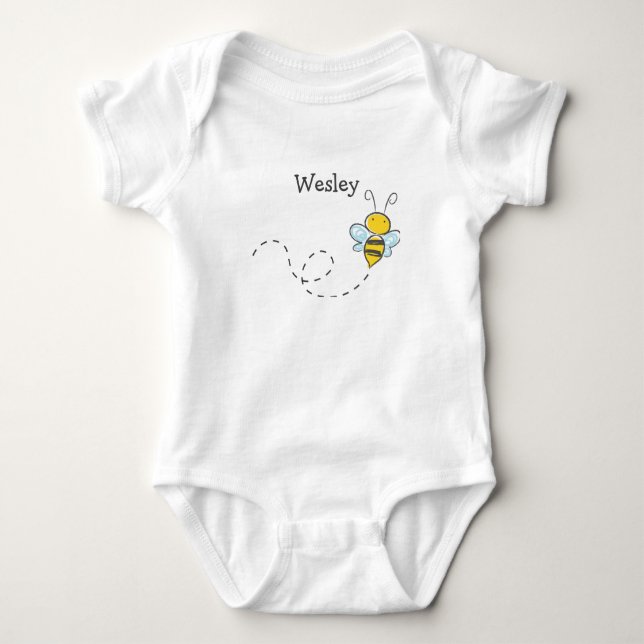 Body Bumble Bee Ancre Bodysuit personnalisé bébé (Devant)