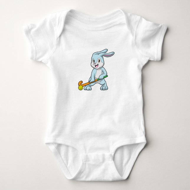 Body Bunny au hockey sur gazon avec bâton de hockey (Devant)