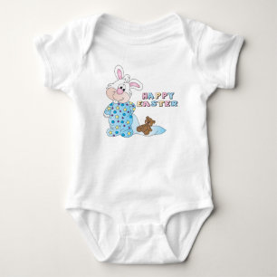 Body Bunny avec son ours en peluche et sa couverture