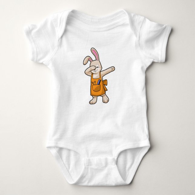 Body Bunny comme coiffeur avec peigne et ciseaux (Devant)