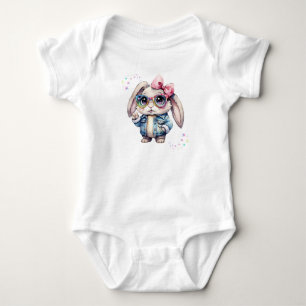 Body Bunny cool avec lunettes et Bow Pastel