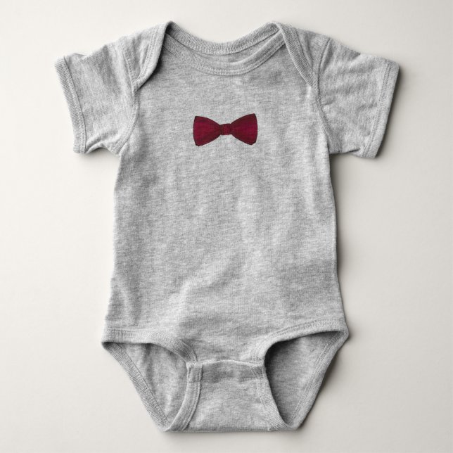 Body Burgundy Bow Cravate Mariage Prom Bowtie Bearer (Devant)
