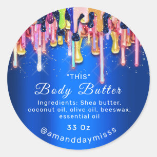 Body Butter Verpackung Online Beauty Tropfen Royal Runder Aufkleber