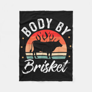 Body by Brisket Funny Grillen Smoker Barbecue Gesc Fleecedecke