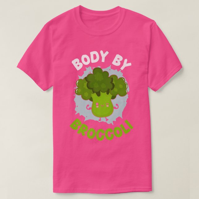Body By Broccoli Vegetable Vegetarian Vegan Brocco T-Shirt (Design vorne)