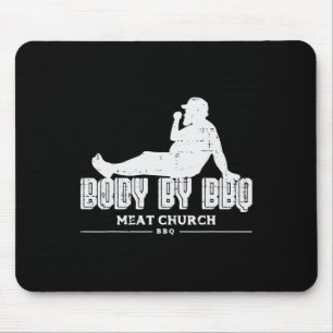 Body by Grillen Funny Byrbecue Grill Fleisch Lover Mousepad