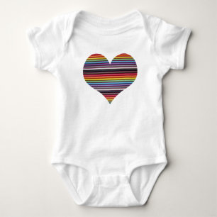 Body Câble Ruban Arc-en-Ciel en Forme de Cœur pour Bébé