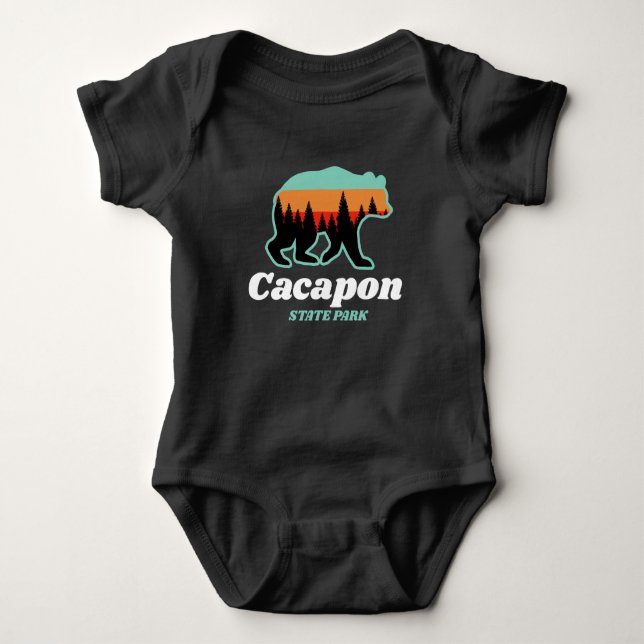 Body Cacapon Resort State Park West Virginia Bear Retro (Devant)