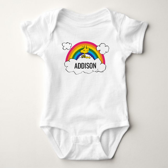 Body Cachou personnalisé Woodstock Arc-en-ciel et Nuage (Devant)
