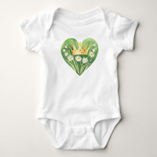 Body Cadeau Bébé Une Pièce Doux Cœur Royal