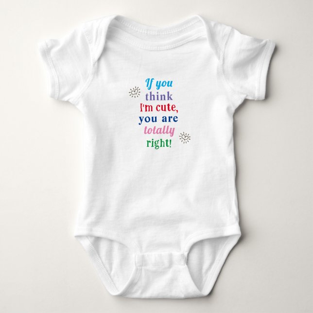 Body Cadeau de Baby shower mignon, message amusant (Devant)
