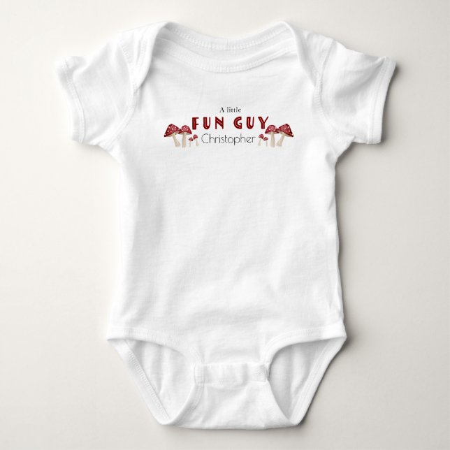 Body Cadeau de Baby Shower pour un Petit Champignon Mig (Devant)