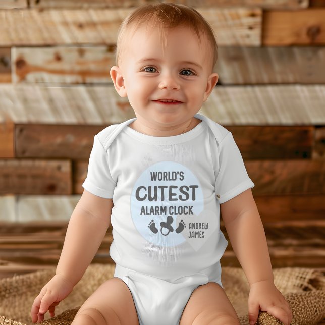 Body Cadeau de citation de réveil le plus mignon du mon (World's Cutest Alarm Clock Quote Gift Baby Bodysuit)