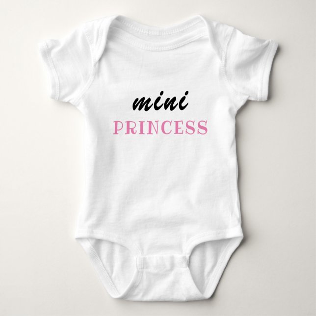 Body Cadeau drôle pour bébé fille, Mini Princesse, Nouv (Devant)