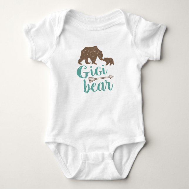 Body Cadeau mignon de grand-maman d'ours de Gigi grand (Devant)