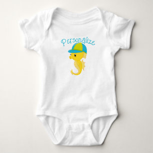 Body Cadeau personnalisé Baby shower bébé Seahorse