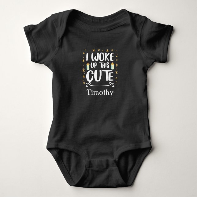 Body Cadeau personnalisé pour bébé trop mignon (Devant)