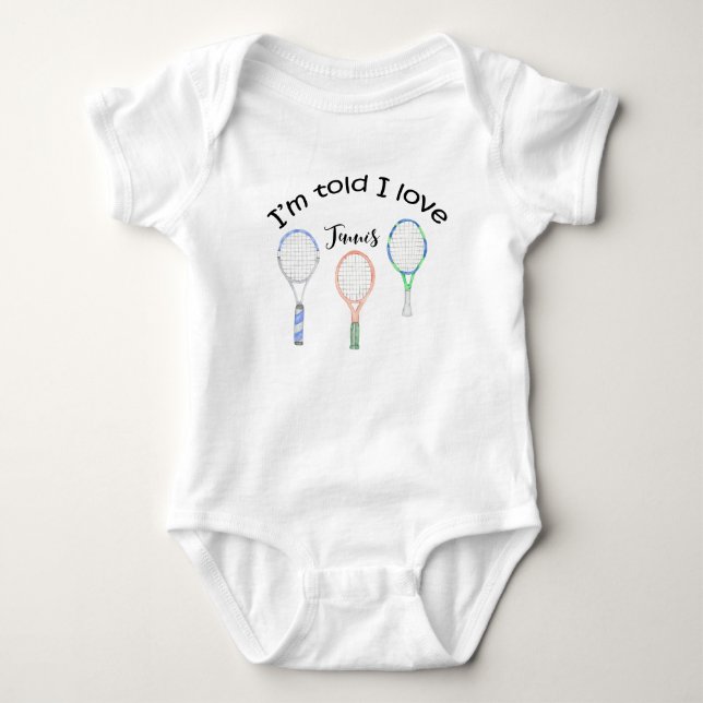 Body Cadeaux de tennis pour Baby shower pour joueur de  (Devant)