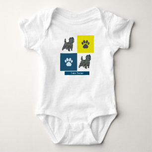 Body Cairn Terrier Chien & Paw Y&B Grille Carré